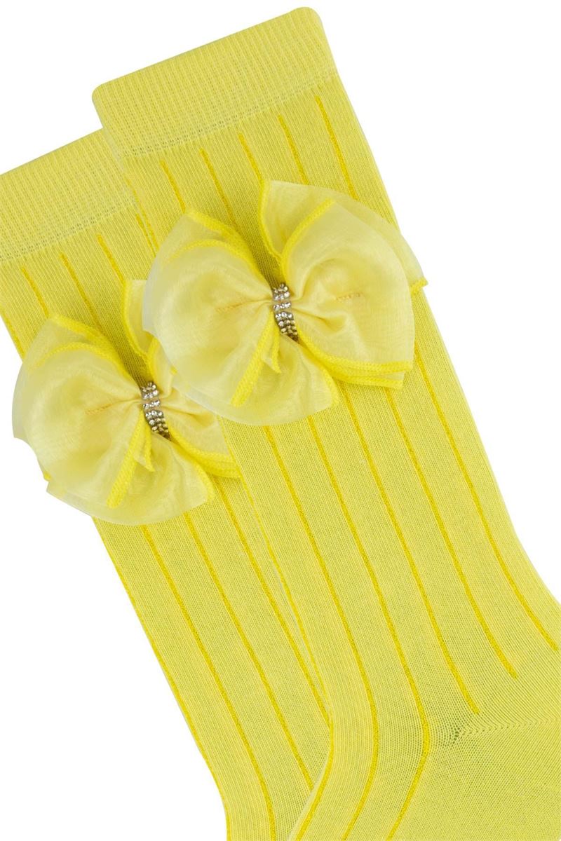 COLOR RIB GIRL KNEE HIGH SOCKS