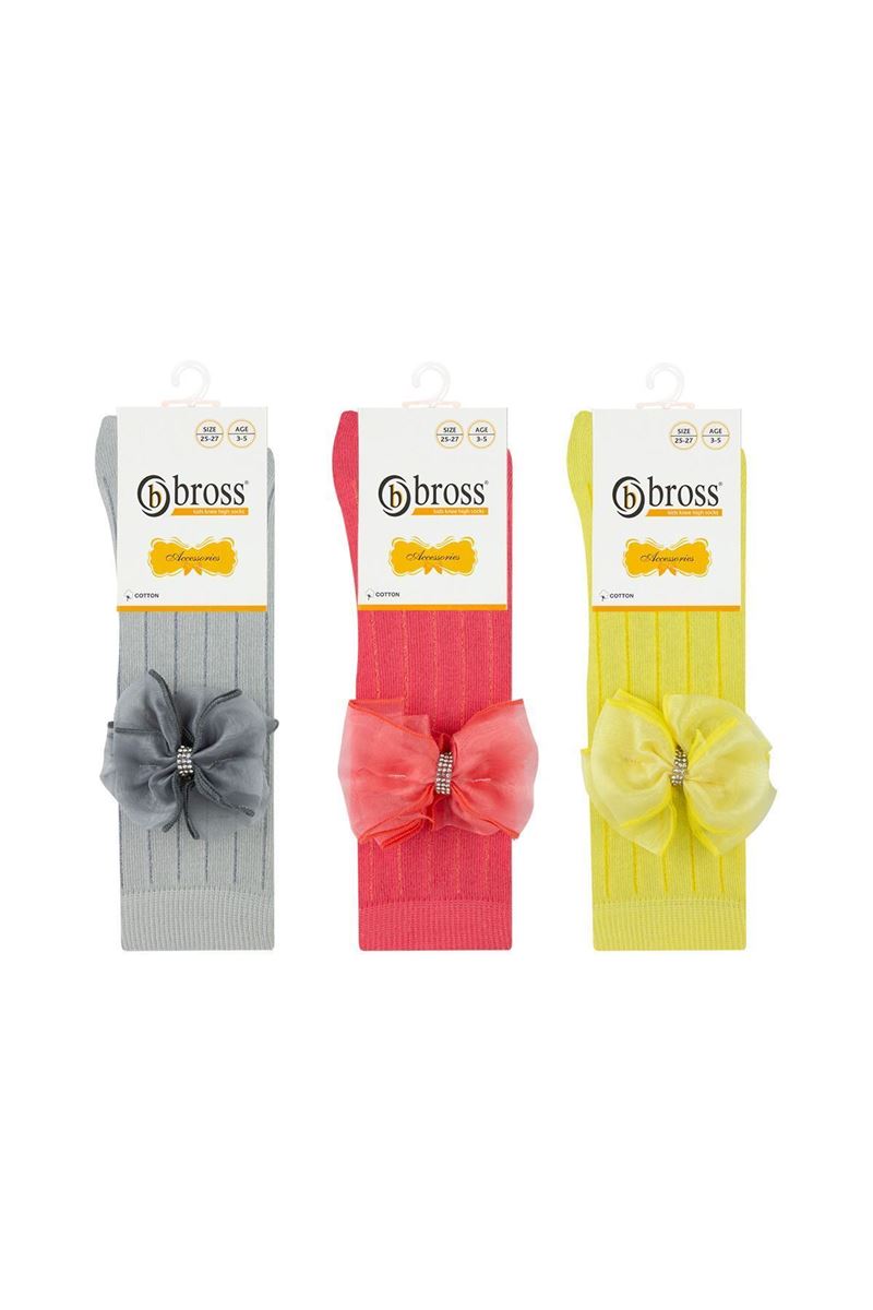 COLOR RIB GIRL KNEE HIGH SOCKS