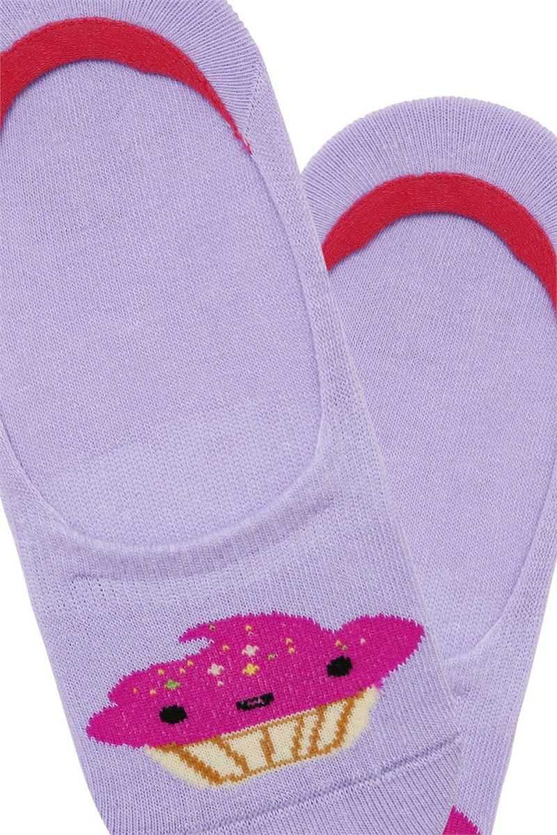 DESSERT PATTERNED GIRLS NO SHOW SOCKS