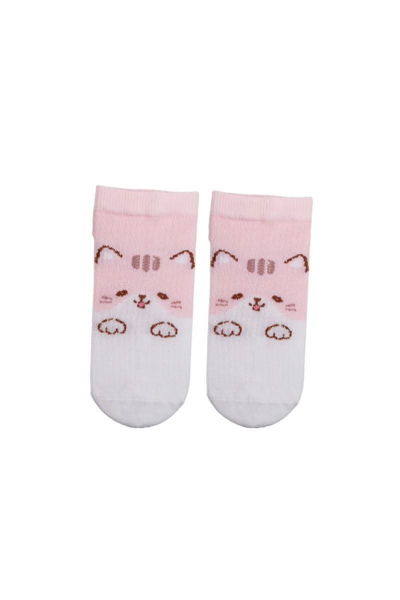 PINK CAT GIRLS ANKLE SOCKS