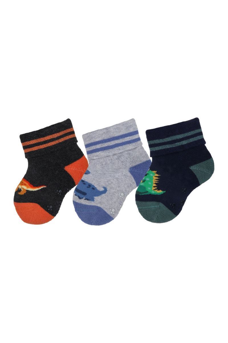 BABY DINOSAUR PRINTED TERRY BOYS’ CREW SOCKS