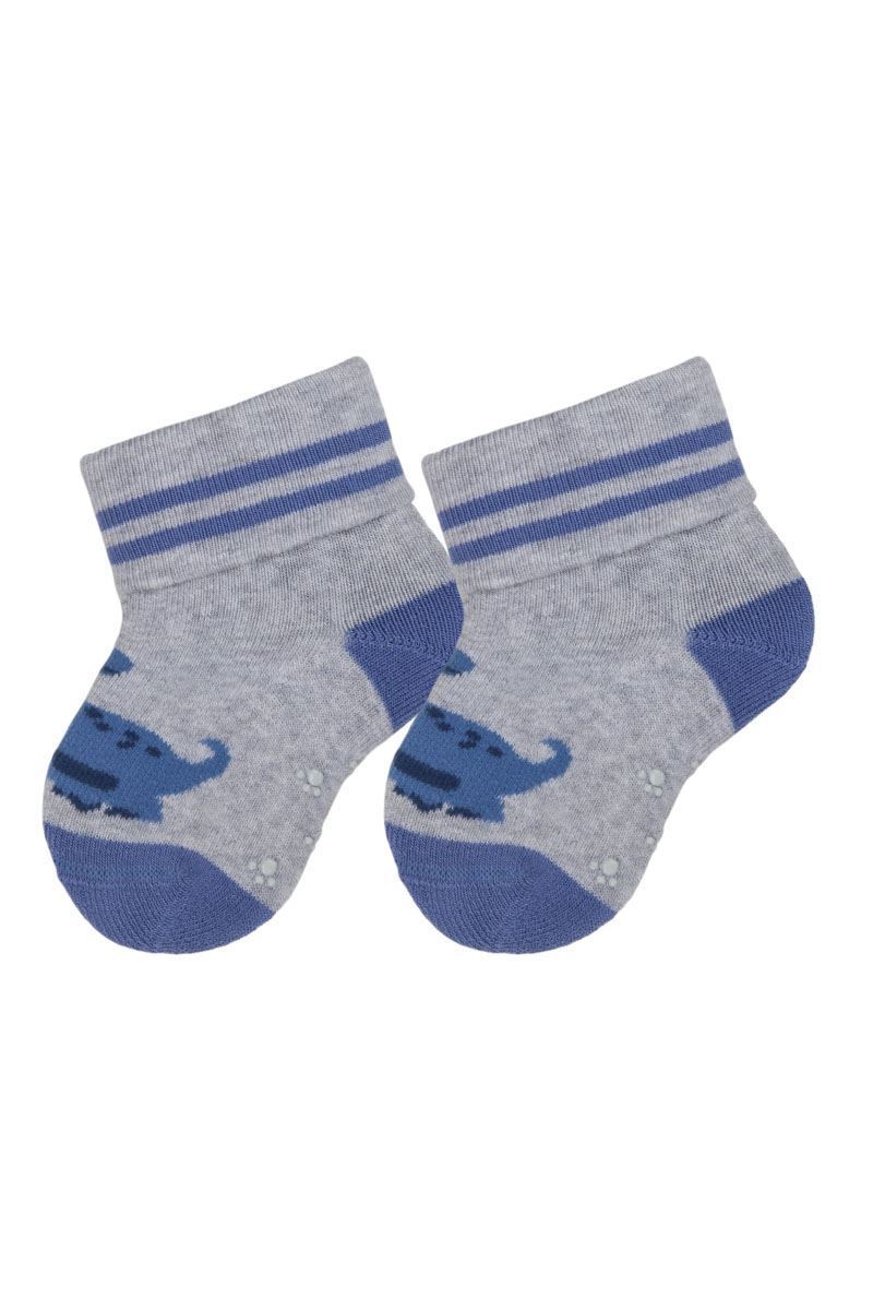 BABY DINOSAUR PRINTED TERRY BOYS’ CREW SOCKS