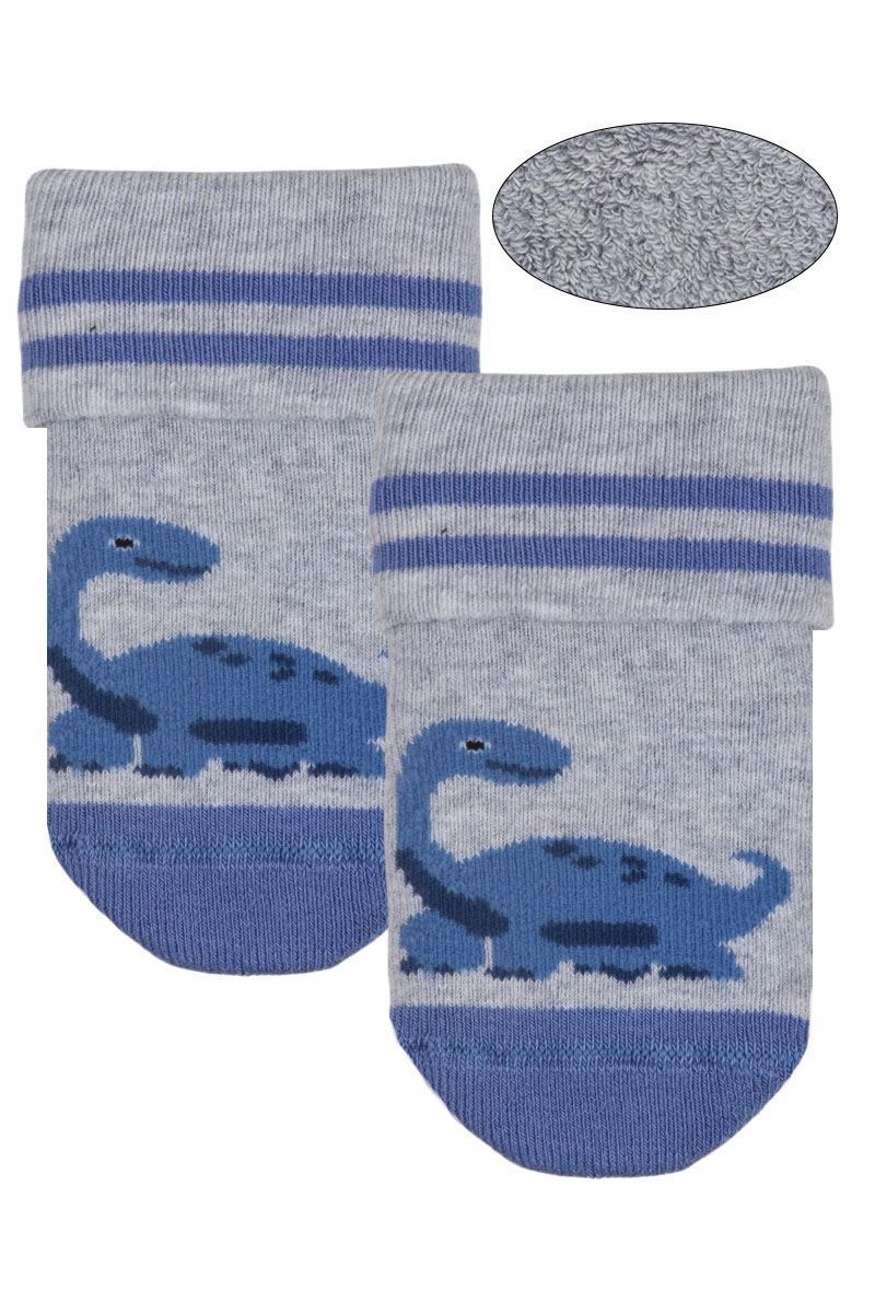 BABY DINOSAUR PRINTED TERRY BOYS’ CREW SOCKS