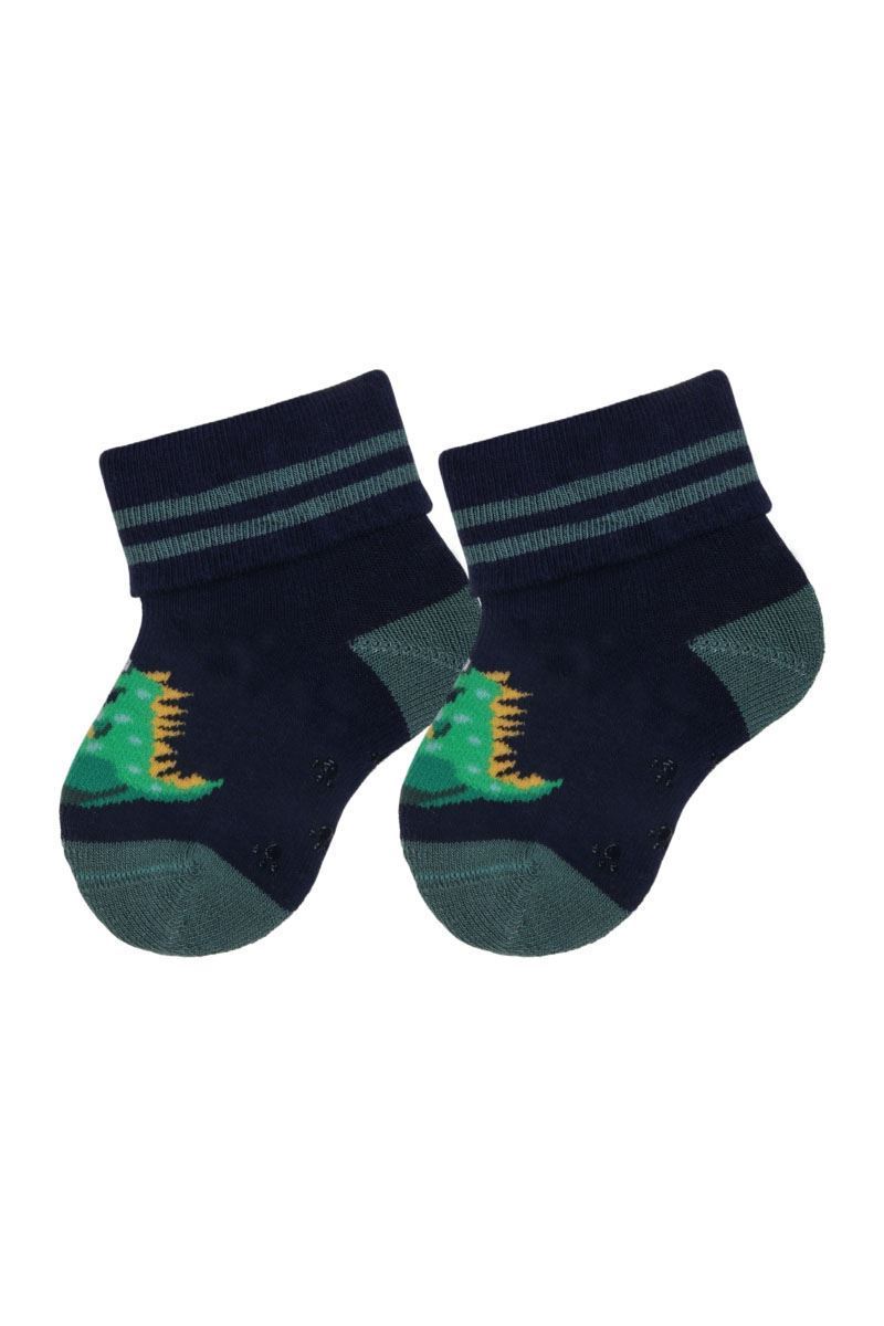 BABY DINOSAUR PRINTED TERRY BOYS’ CREW SOCKS