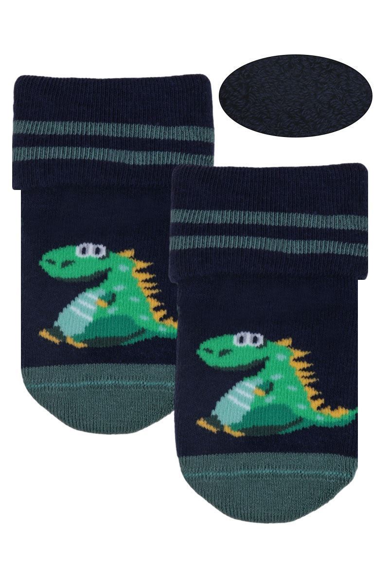 BABY DINOSAUR PRINTED TERRY BOYS’ CREW SOCKS