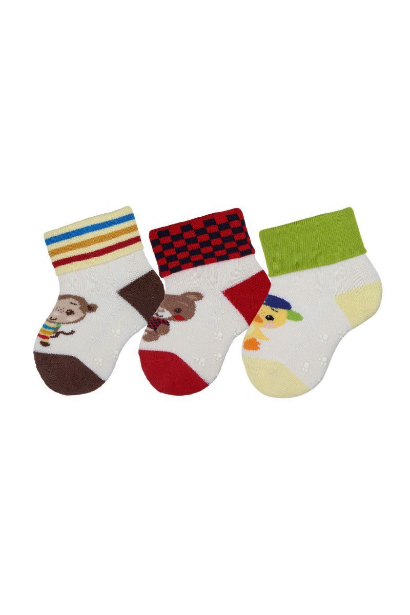 FUN ANIMAL TERRY BOYS’ CREW SOCKS