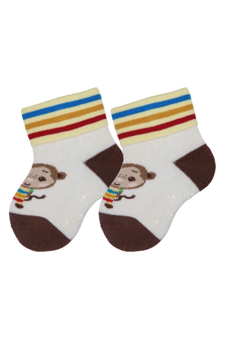 FUN ANIMAL TERRY BOYS’ CREW SOCKS