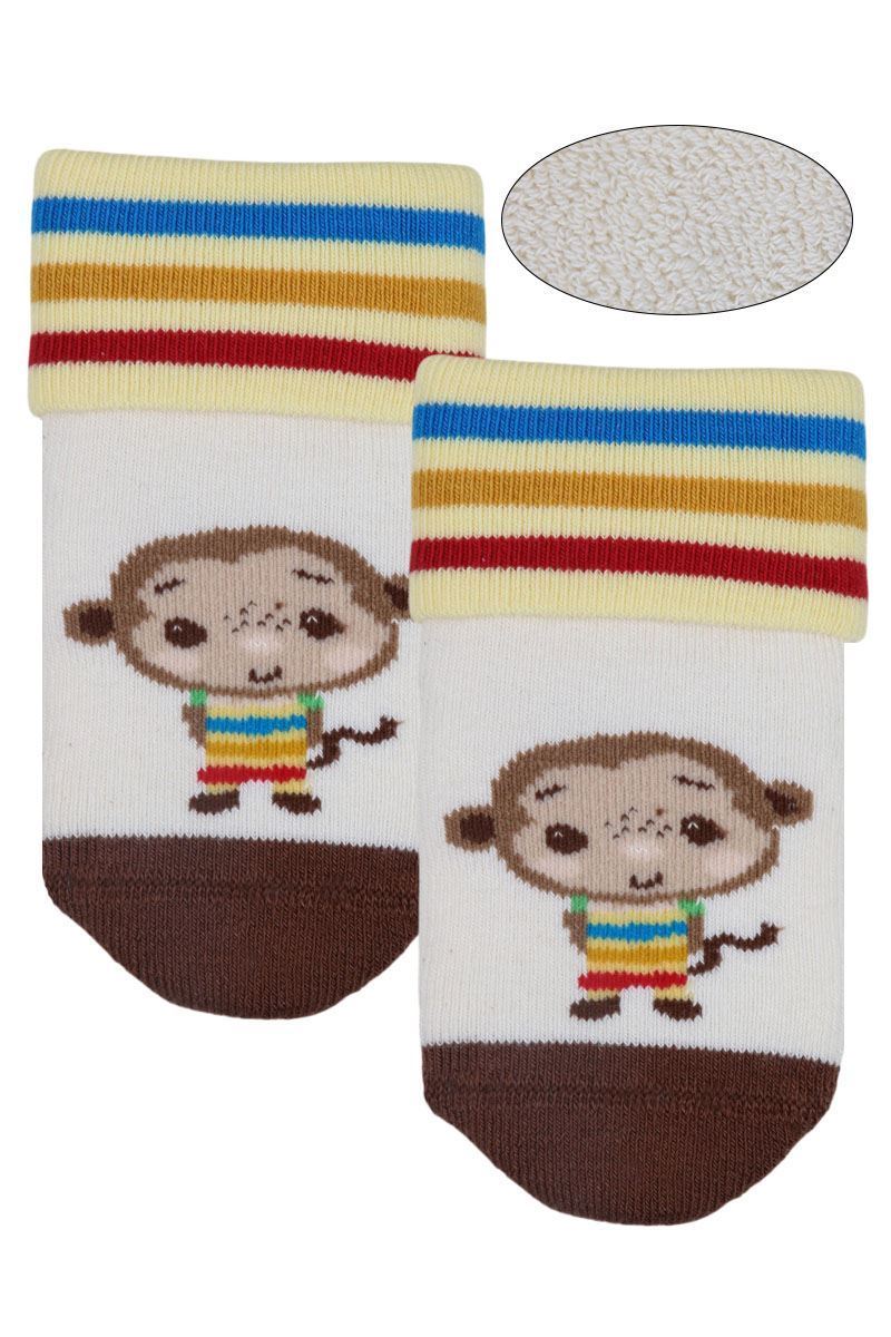 FUN ANIMAL TERRY BOYS’ CREW SOCKS