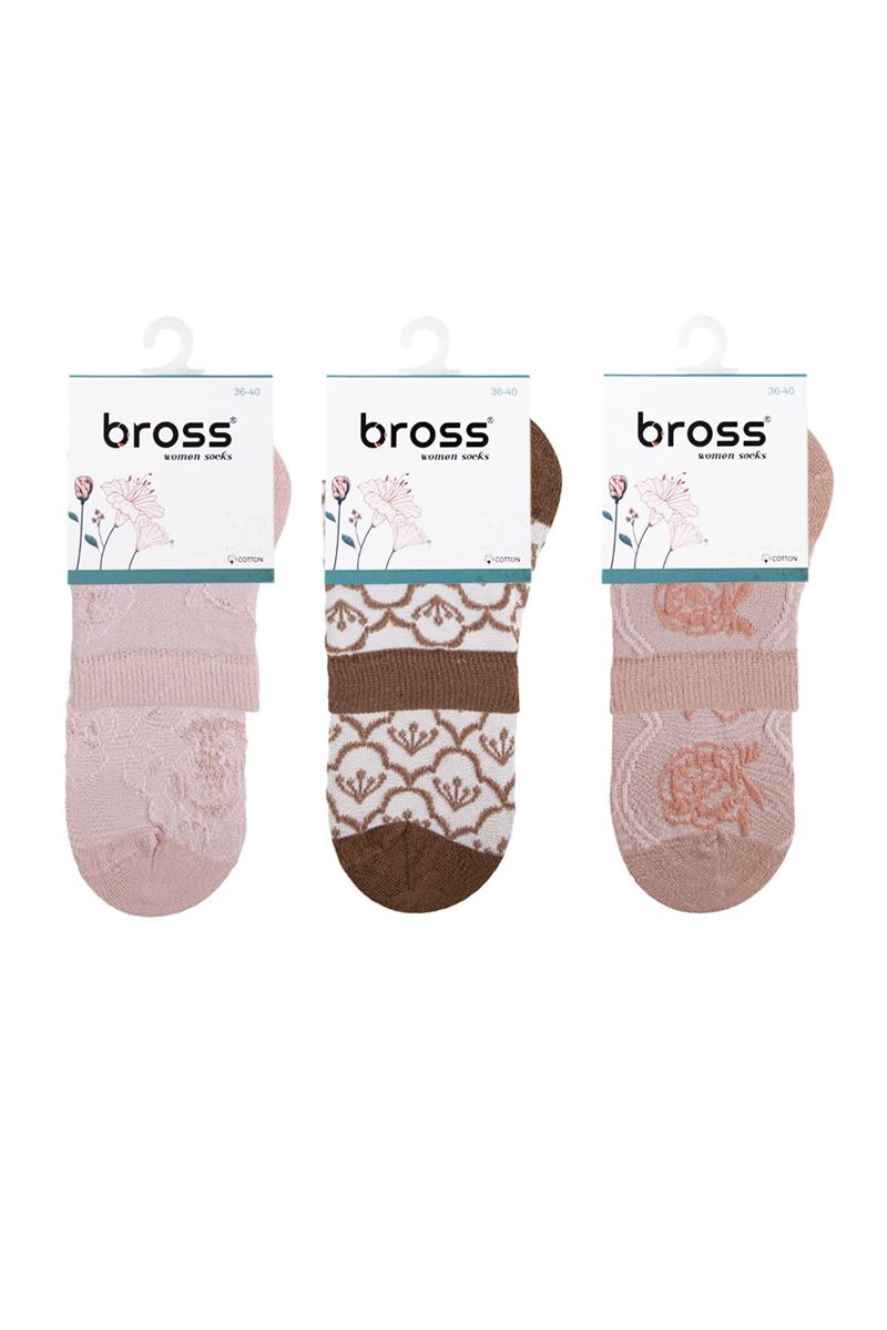 WOMEN EMBROSSING CREW SOCKS