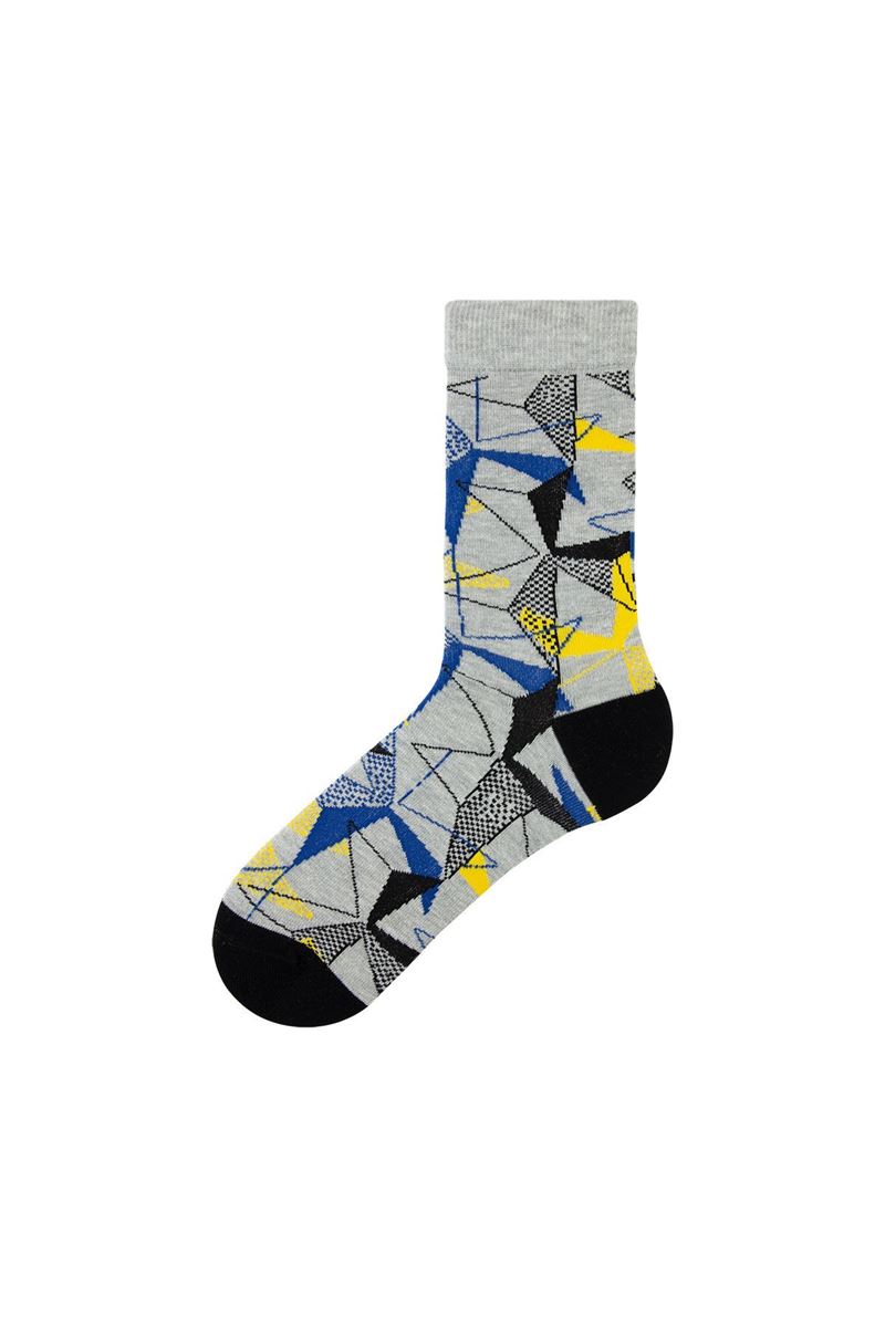 GEOMETRY PATTERNED TEENAGE+MENS SOCKS