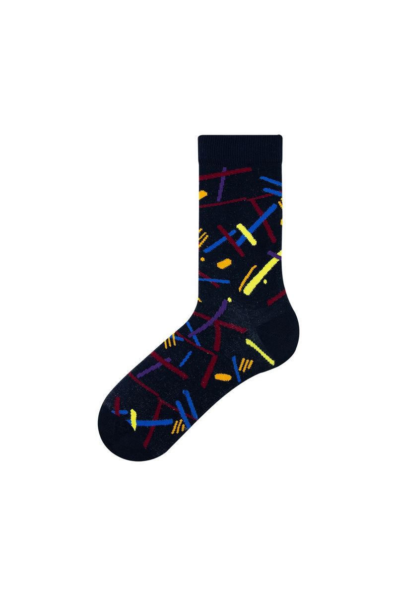 GEOMETRY PATTERNED TEENAGE+MENS SOCKS
