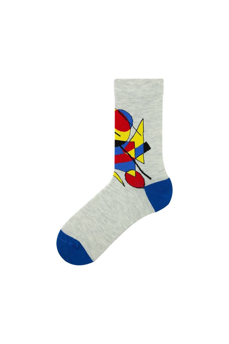 GEOMETRY PATTERNED TEENAGE+MENS SOCKS