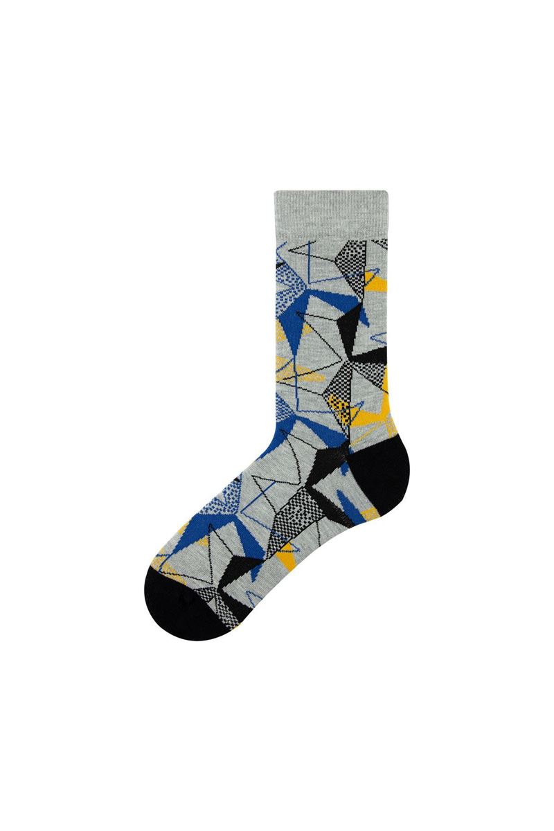 GEOMETRY PATTERNED TEENAGE+MENS SOCKS