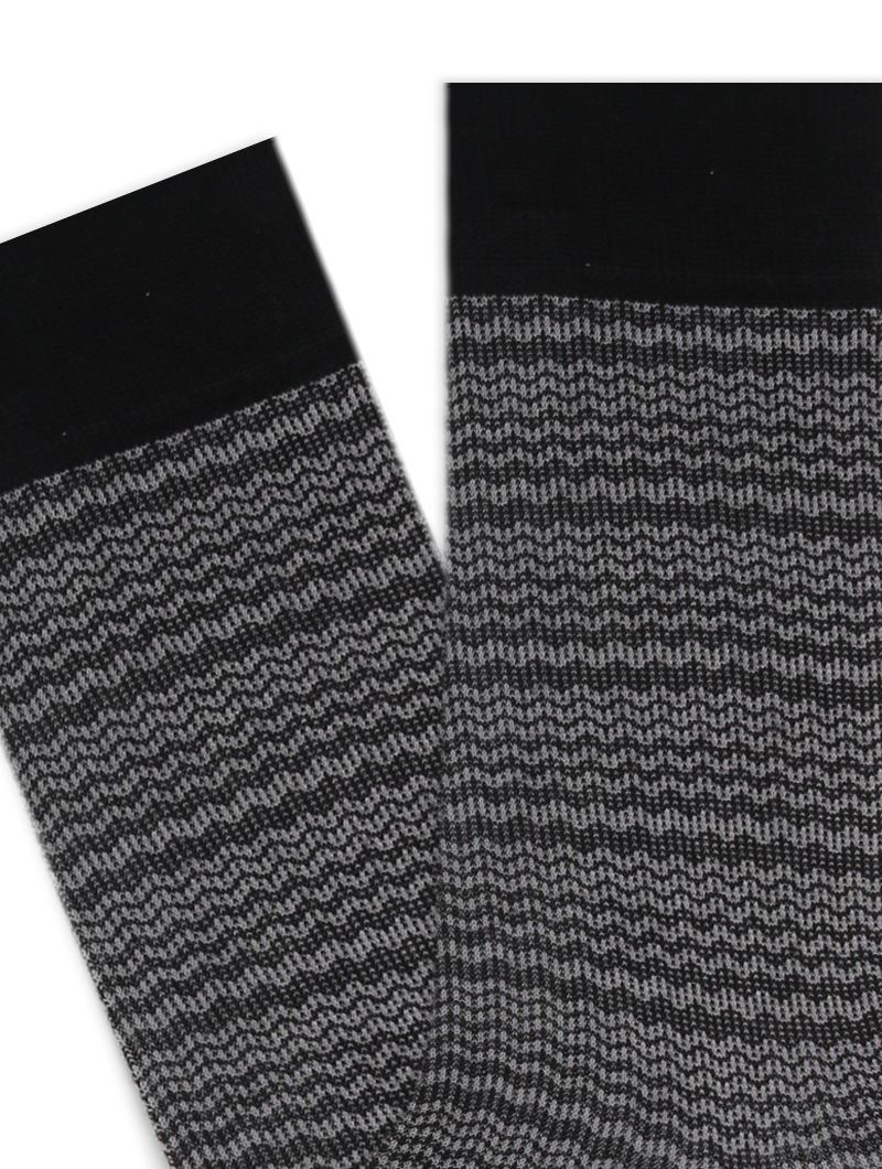 ZIGZAG PATTERNED JACQUARD MEN SOCKS