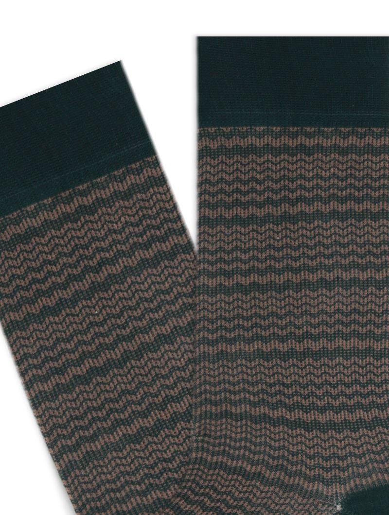 ZIGZAG PATTERNED JACQUARD MEN SOCKS