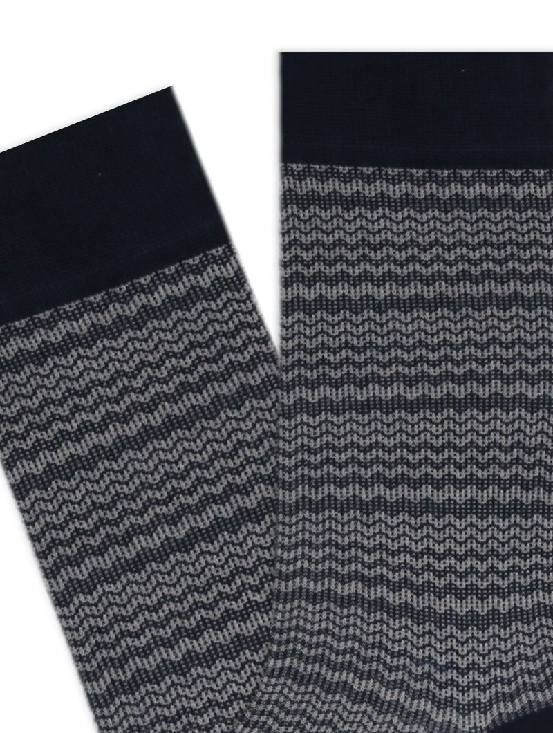 ZIGZAG PATTERNED JACQUARD MEN SOCKS