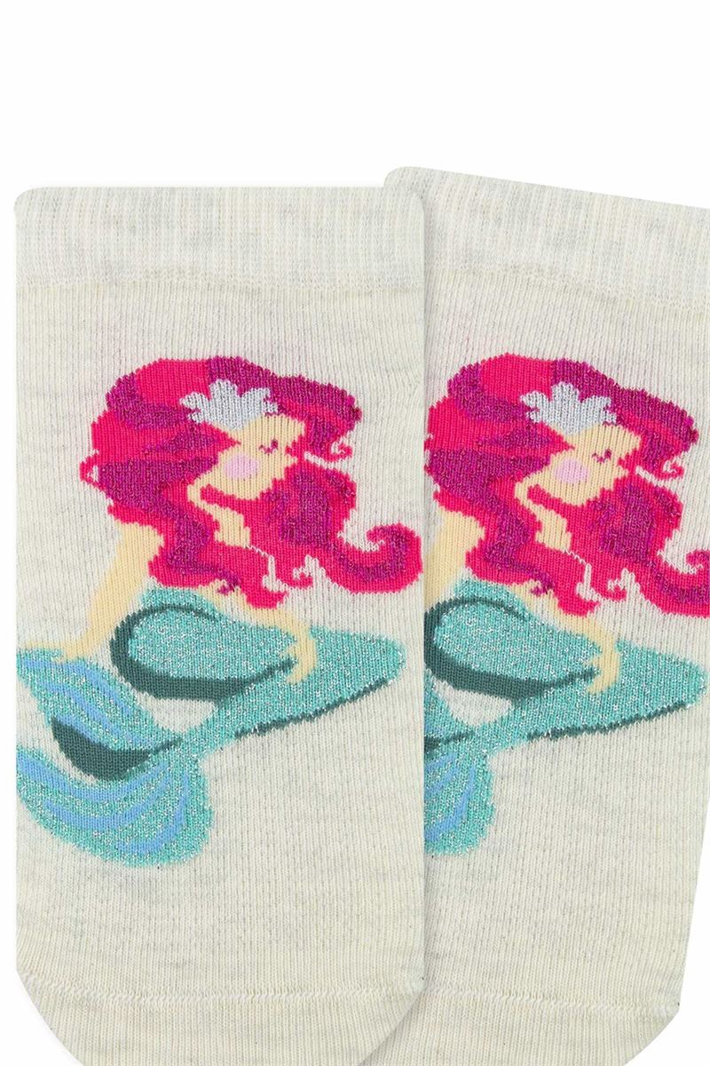 GIRL MERMAID PATTERNED ANKLE SOCKS